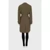 Fitted khaki trench coat