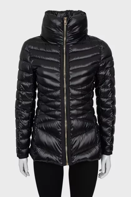 Slim fit jacket with hidden hood