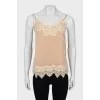 Beige top with thin straps