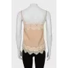 Beige top with thin straps