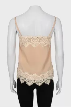 Beige top with thin straps
