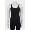 Black fitted tank top