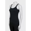 Black fitted tank top