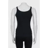 Black fitted tank top