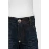 Wide jeans with embroidery on pockets