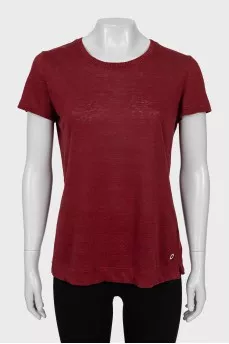 Red linen t-shirt