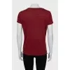 Red linen t-shirt
