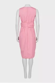 Dress with V-neck and zip