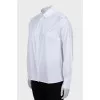 White shirt with hidden buttons