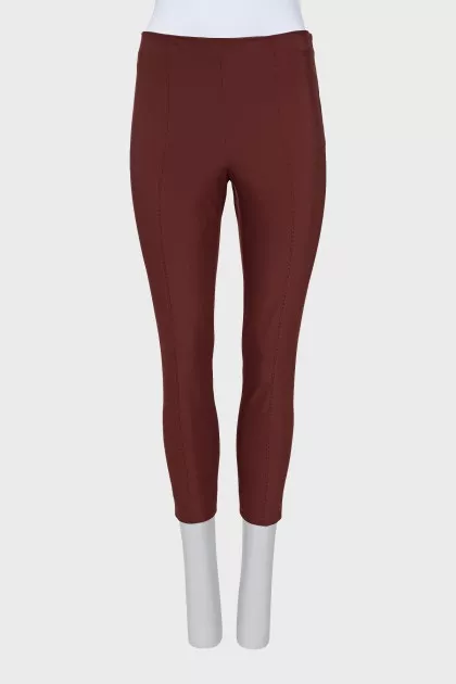 Burgundy skinny trousers