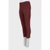 Burgundy skinny trousers