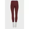 Burgundy skinny trousers