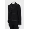 Black jacket with tweed inserts