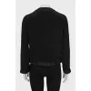 Black jacket with tweed inserts