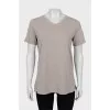 Gray T-shirt with side slits