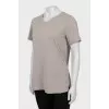 Gray T-shirt with side slits