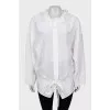 Silk blouse with a loose fit and a belt
