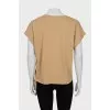 Brown asymmetrical t-shirt