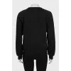 Black sweatshirt with white print