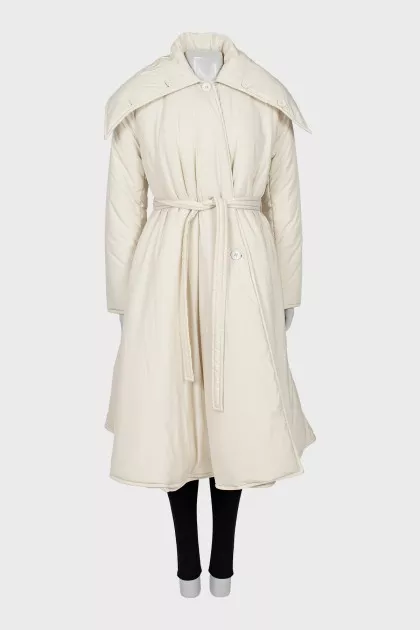 Long loose-fitting down jacket