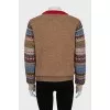 Knitted sweater with a loose fit
