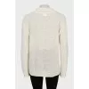 White jumper with collar