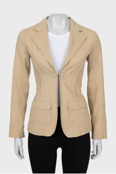 Beige fitted jacket