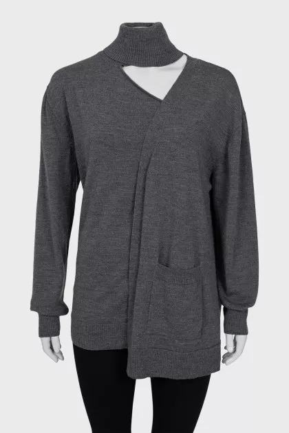 Grey Merino Wool Golf