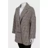 Oversized coat in houndstooth print