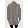 Oversized coat in houndstooth print