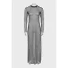 Transparent dress in gray
