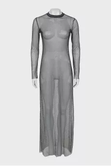 Transparent dress in gray