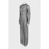 Transparent dress in gray