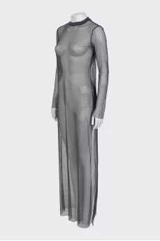Transparent dress in gray