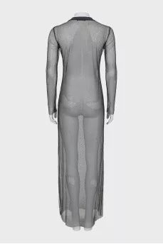 Transparent dress in gray