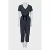 Blue jumpsuit with pockets
