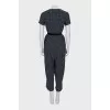 Blue jumpsuit with pockets