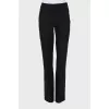 Tapered trousers with a mid-waist