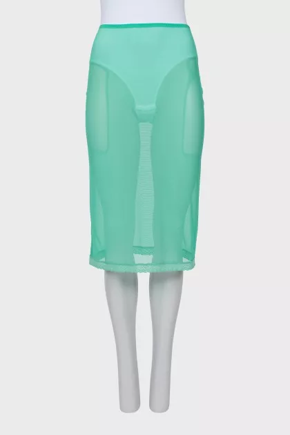Transparent green skirt