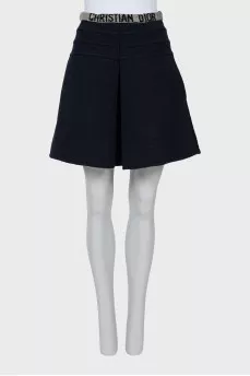 Blue skirt with brand logo