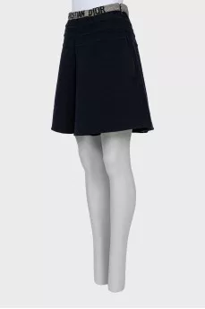 Blue skirt with brand logo
