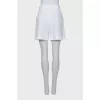 White straight cut shorts