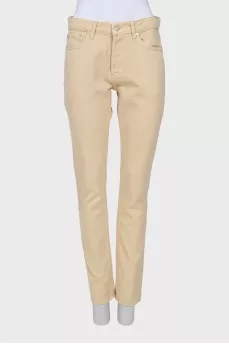 Beige straight jeans