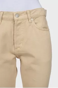 Beige straight jeans