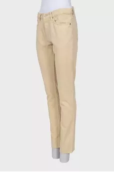 Beige straight jeans
