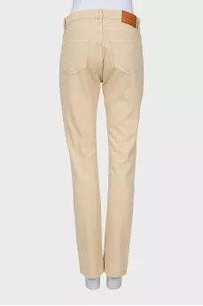 Beige straight jeans