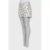 White shorts with signature print