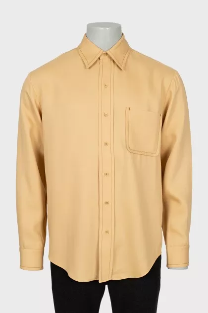 Men's oversized shirt with pocket