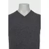 Knitted wool vest with tag