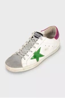 Кеди Super-Star зі шкіри та замші